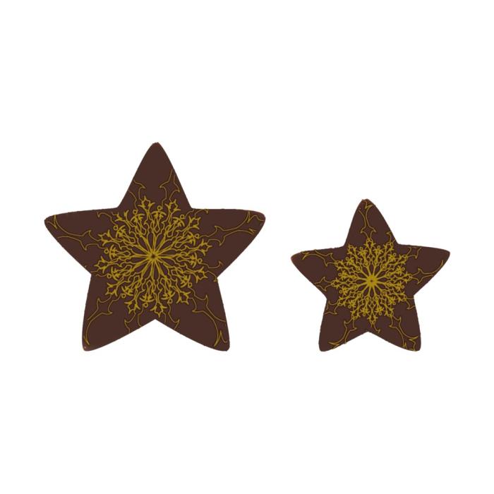 decorazioni stelle barocche 2 dimensioni di chocolatree