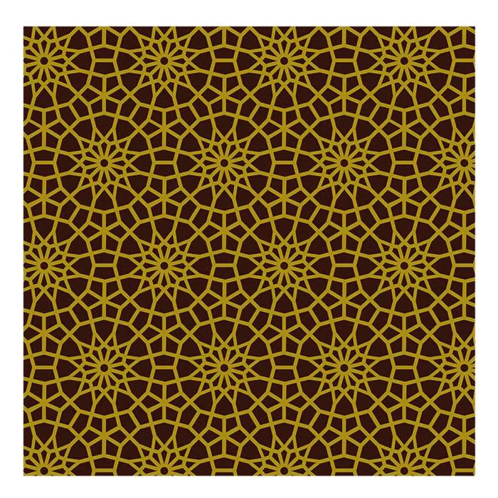 foglio trasferibile mosaico giallo oro di chocolatree