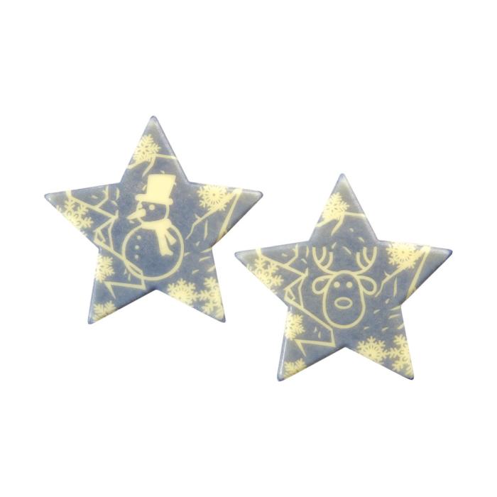 decorazioni stelle brinate 2 modelli di chocolatree