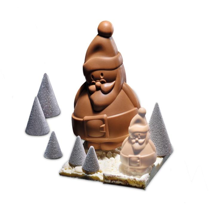 stampo babbo natale 14cm di valrhona