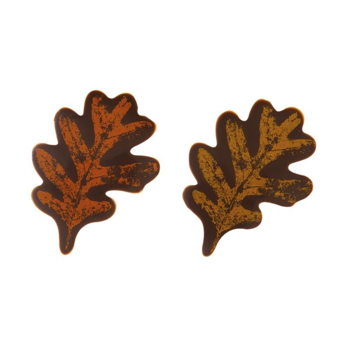 decorazioni foglie di quercia 2 modelli di chocolatree