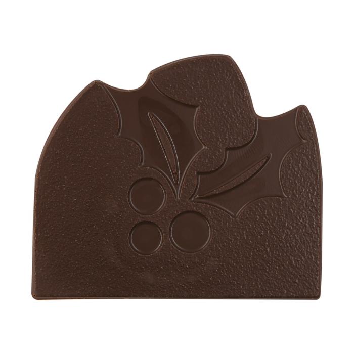decorazioni agrifoglio cioccolato fondente di chocolatree