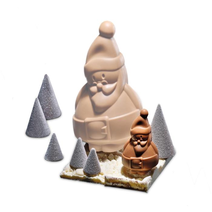 stampo babbo natale 7cm di valrhona